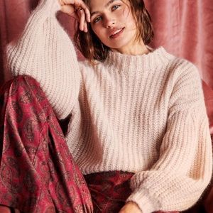 NWT Sezane baptisto trousers indian pink jacquard